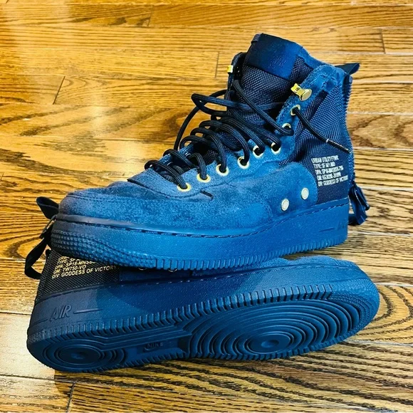 Nike SF Air Force 1 Mid Urban Utility Navy Suede (Men’s 8 / Women’s 9.5) EU41 - Picture 10 of 14